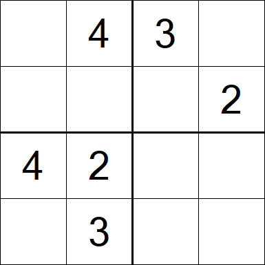 Sudoku 4x4 - Simple