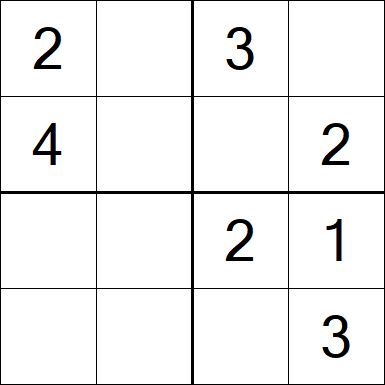 Sudoku 4x4 - Easy