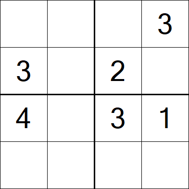 Sudoku 4x4 - Easy