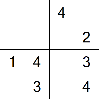 Sudoku 4x4 - Easy