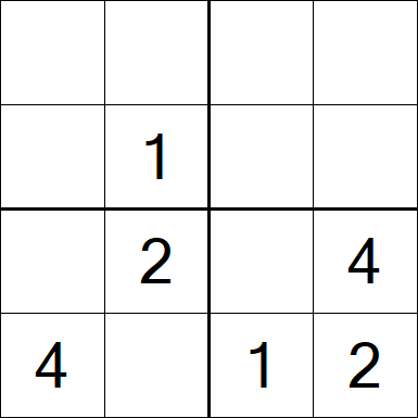 Sudoku 4x4 - Easy