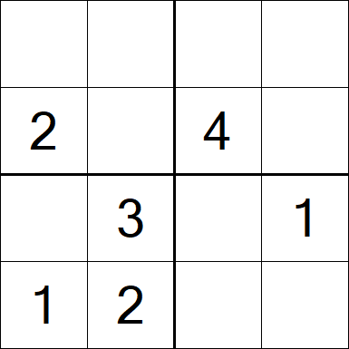 Sudoku 4x4 - Easy