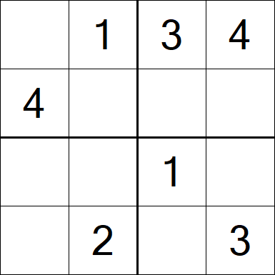 Sudoku 4x4 - Easy