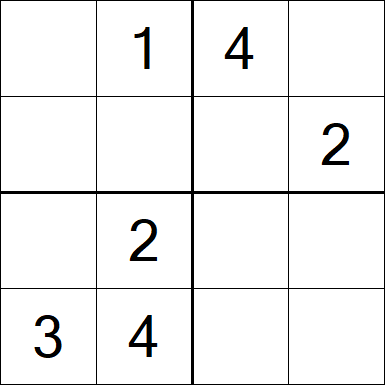 Sudoku 4x4 - Easy