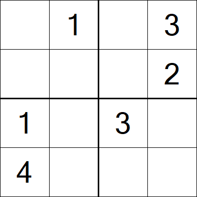 Sudoku 4x4 - Easy