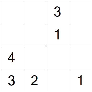 Sudoku 4x4 - Easy