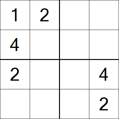 Sudoku 4x4 - Easy