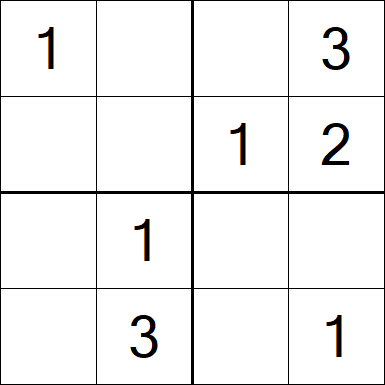 Sudoku 4x4 - Easy