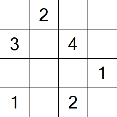 Sudoku 4x4 - Easy