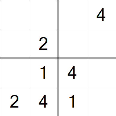 Sudoku 4x4 - Easy