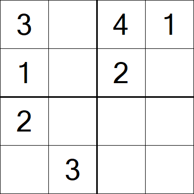 Sudoku 4x4 - Easy