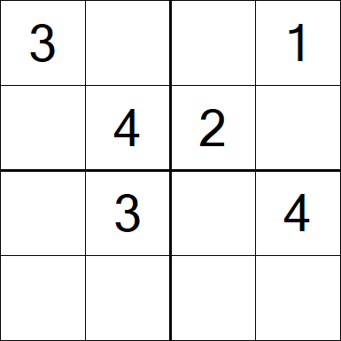 Sudoku 4x4 - Easy