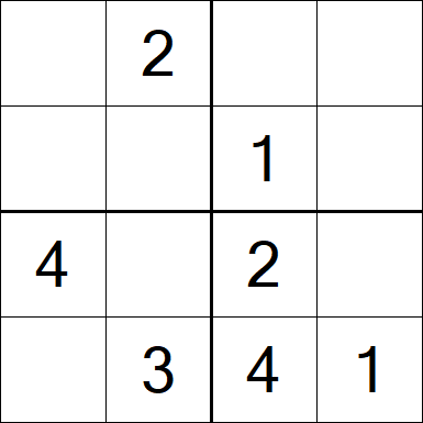 Sudoku 4x4 - Einfach