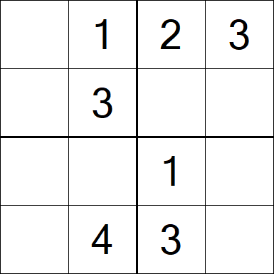 Sudoku 4x4 - Einfach
