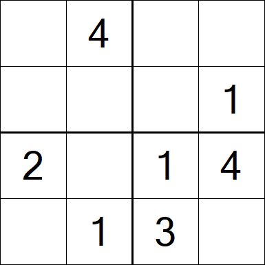 Sudoku 4x4 - Einfach