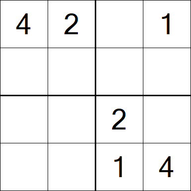 Sudoku 4x4 - Einfach