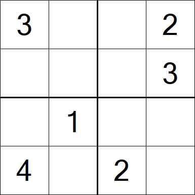 Sudoku 4x4 - Einfach