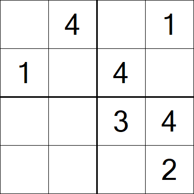 Sudoku 4x4 - Simple