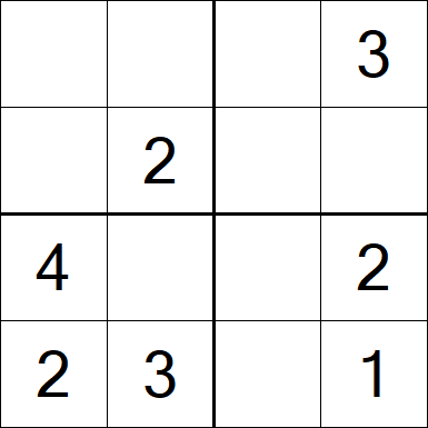 Sudoku 4x4 - Easy