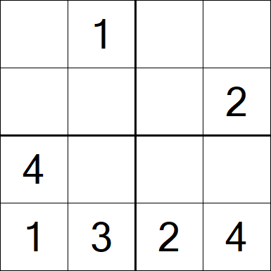 Sudoku 4x4 - Easy