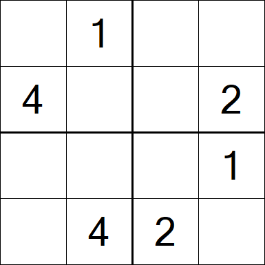 Sudoku 4x4 - Easy