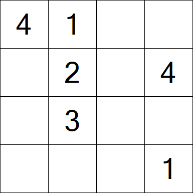 Sudoku 4x4 - Fácil