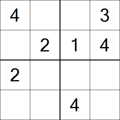 Sudoku 4x4 - Fácil