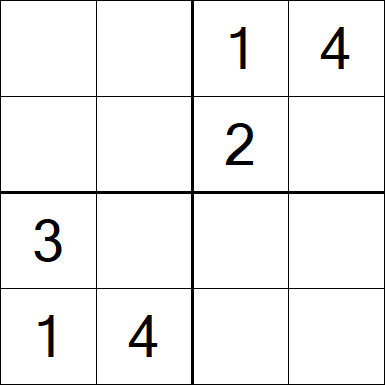 Sudoku 4x4 - Fácil