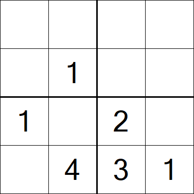 Sudoku 4x4 - Einfach