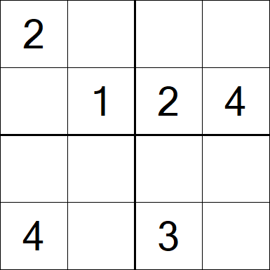 Sudoku 4x4 - Fácil