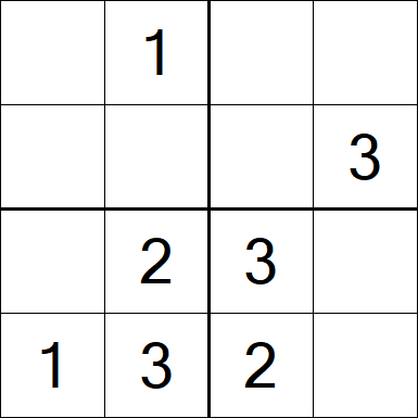 Sudoku 4x4 - Einfach