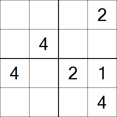 Sudoku 4x4 - Einfach