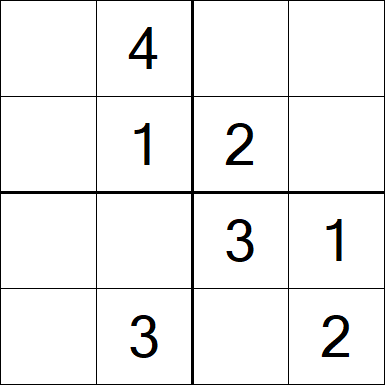 Sudoku 4x4 - Einfach