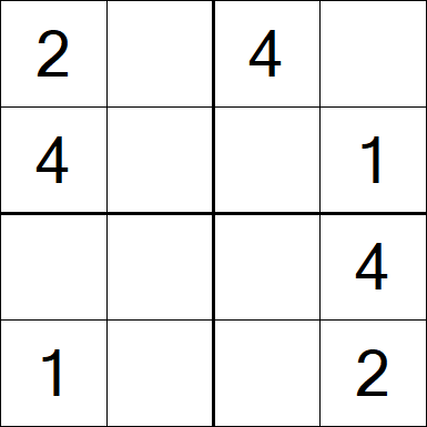 Sudoku 4x4 - Easy