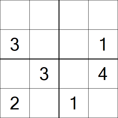 Sudoku 4x4 - Fácil