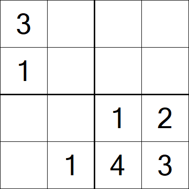 Sudoku 4x4 - Fácil