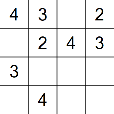 Sudoku 4x4 - Easy