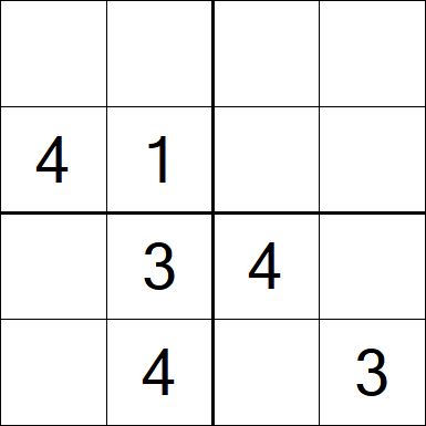 Sudoku 4x4 - Easy