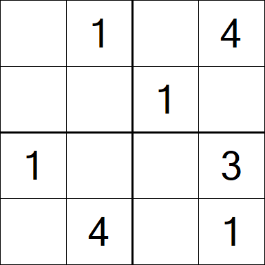 Sudoku 4x4 - Easy