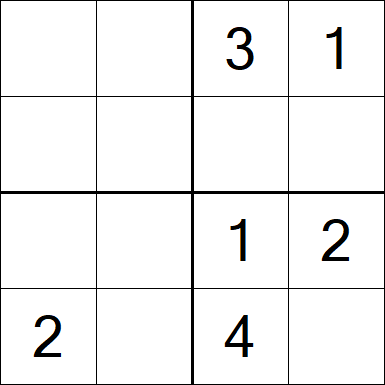 Sudoku 4x4 - Fácil