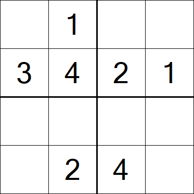 Sudoku 4x4 - Fácil