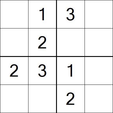 Sudoku 4x4 - Fácil
