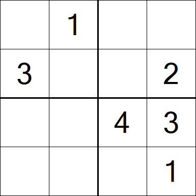 Sudoku 4x4 - Einfach