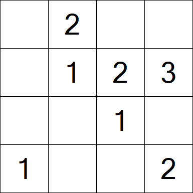 Sudoku 4x4 - Einfach