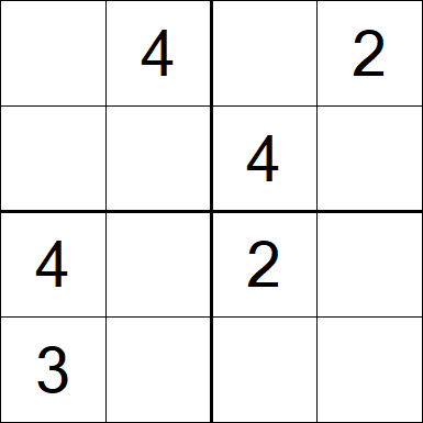 Sudoku 4x4 - Fácil
