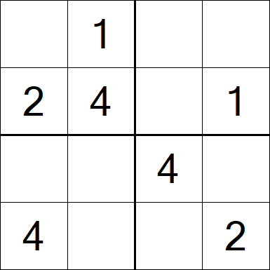Sudoku 4x4 - Fácil