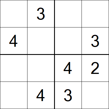 Sudoku 4x4 - Einfach