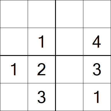 Sudoku 4x4 - Einfach