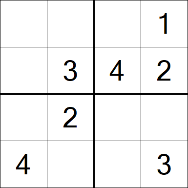 Sudoku 4x4 - Fácil