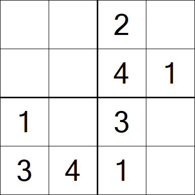 Sudoku 4x4 - Fácil
